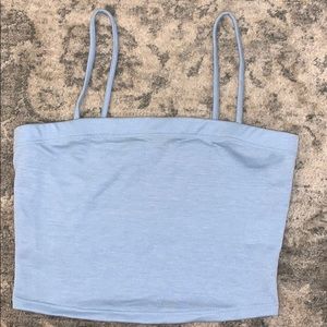 blue tank top